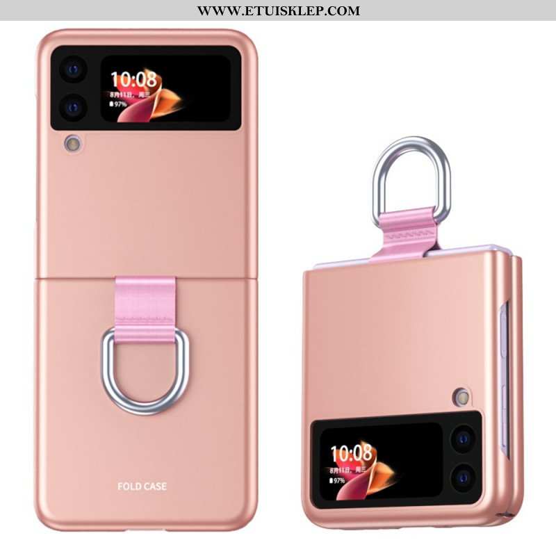 Etui do Samsung Galaxy Z Flip 3 5G Etui Folio Dotyk Skóry Z Pierścieniem